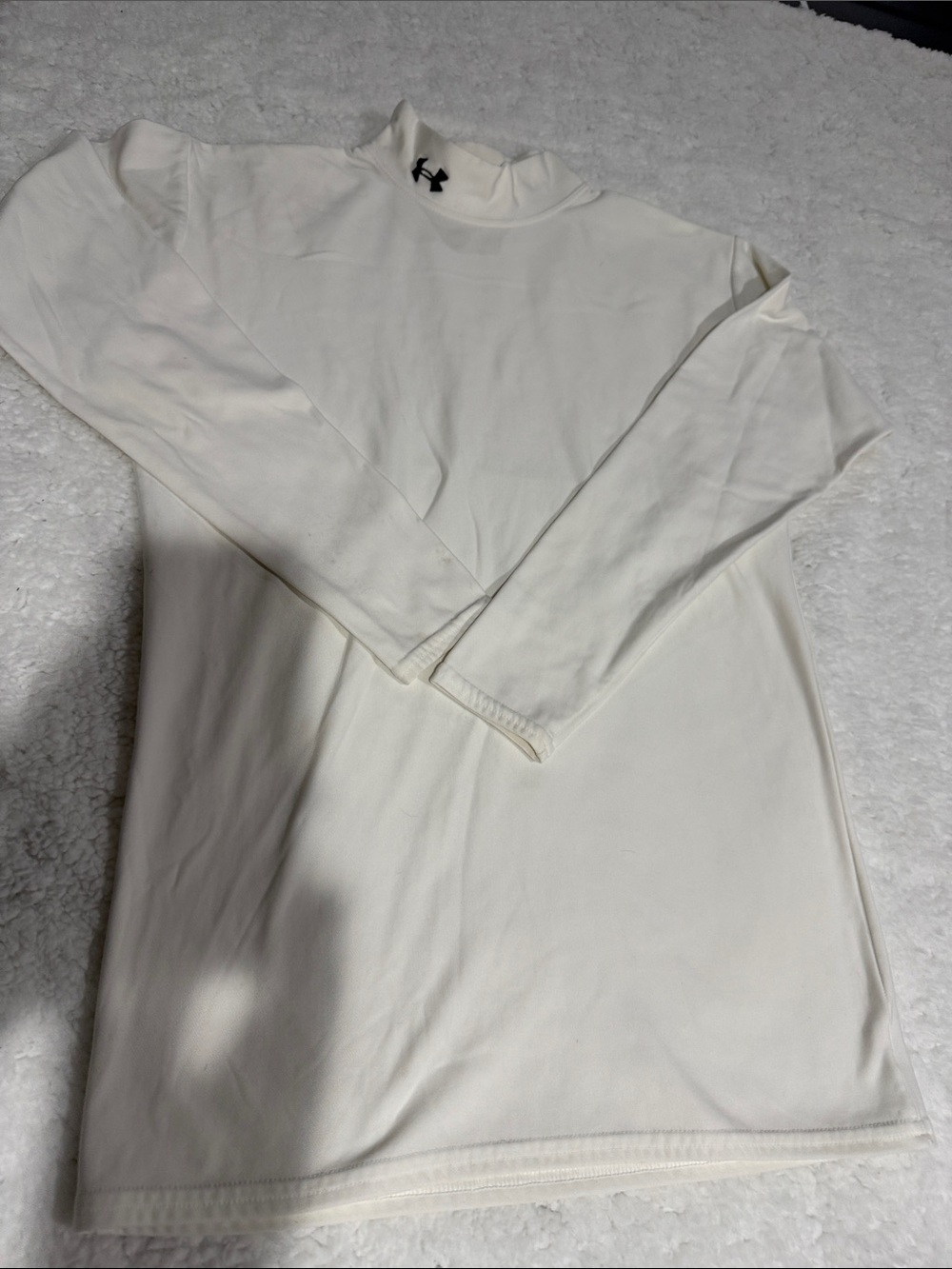 Under Armour Men's Cream Long-Sleeve Compression Top